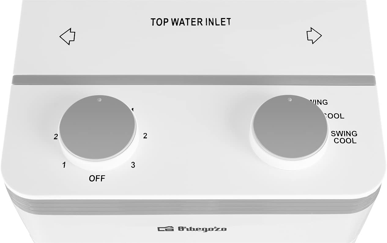 Top control panel with two rotary knobs