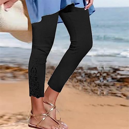 Women's Modal Bottoming Pants Summer Seven Pants Skinny Elastic Outside Wear Tight Cropped Tapered Trousers2