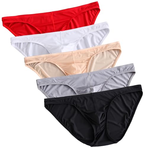 Briefs for Men Pack Quick-drying Underwear Men's Boxers Briefs ice silk Sexy breathable thin Pack Pouch Convex bulge