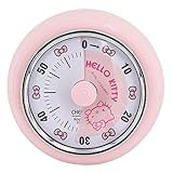 CHEFMADE Eieruhr Hello Kitty - Kurzzeitmesser für die Küche - Analoger Zeitmesser 7,3 x 3,3 cm - Küchenuhr mit 55 Minuten Timer und Backzeitangabe, Pink