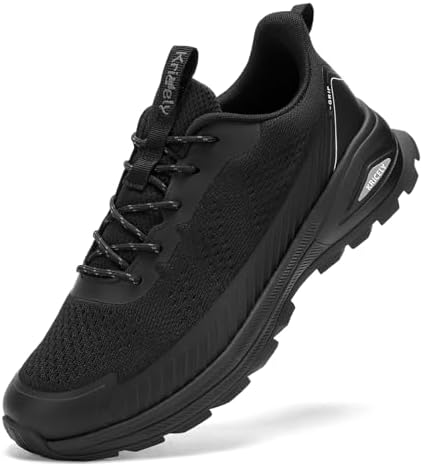 Kricely Tênis masculino de corrida em trilha, leve, respirável, a...