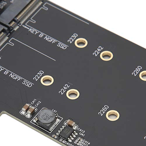 Expansion Card, JMB585 Chip PCI‑E to 3 Ports SATA3.0 + 2-Port M.2 Electronic Component, Easy to Use, SupportHot Swap, with 6Gbps Transmission Speed. - Image 9