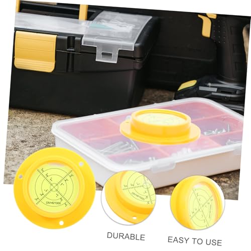 Nivel circular amarillo SHINEOFI con base para trípode de caravanas y neveras 8