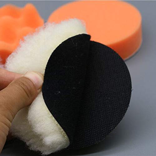 Wakauto Kit de almofada de polimento para furadeira de espuma para carro, polimento, lacre autoadesi
