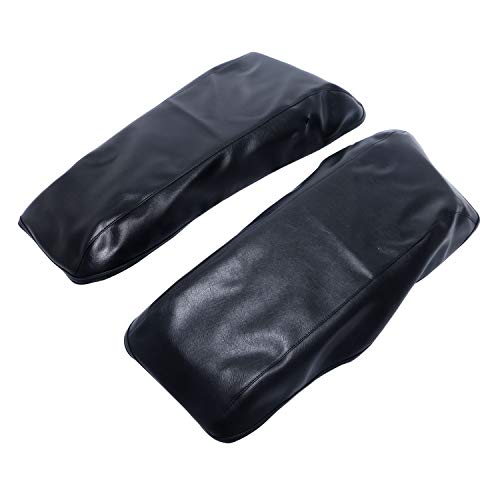 Par de cubiertas para tapa de alforja de motocicleta para Harley Touring Road King Electra Road Street Glide 1993-2013, Negro miniatura 2