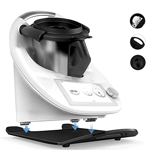 bonna Gleitbrett für Thermomix TM6, TM5, Thermomix Gleitbrett mit Premium-Verbundmetall - (Schwarz)