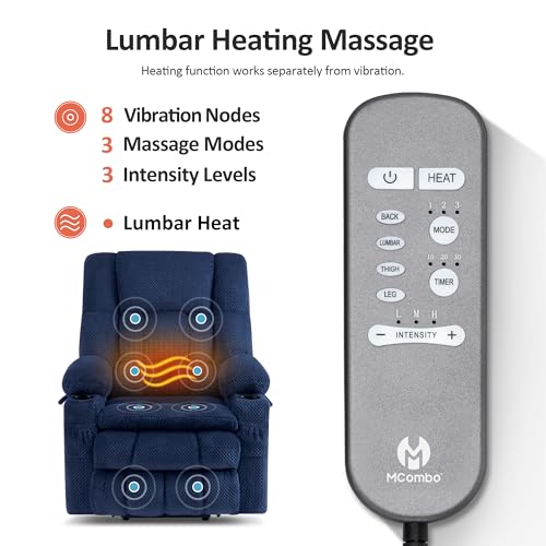 Image of MCombo Large Dual Motor Power Lift Recliner Chair for Elderly 7896