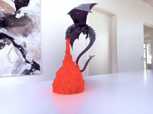 Generic Flame Breath Dragon 3D Printed LED Table Lamp - Image 8