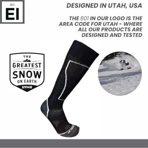 Merino Wool Ski Socks for Men - Ski Snowboard Socks Warm with Cushioning Support Perfect Stretch - Lightweight4