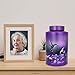 Large Cremation Urns for Adult Male Female Ashes, Up to 220 lbs Funeral Decorative Purple Keepsake Memorial Urn for Human Man Women Dad Mom Remains with Velvet Bag(Hummingbird)
