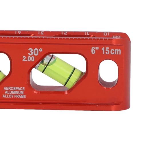 Regla de nivel de burbuja magnética anticaídas de aluminio 8