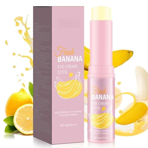 Crema contorno occhi alla banana, anti-invecchiamento, per linee sottili, occhiaie e gonfiore, crema idratante sotto gli occhi, con retinolo, vitamina E, vitamina C, cura della pelle e lifting, 2