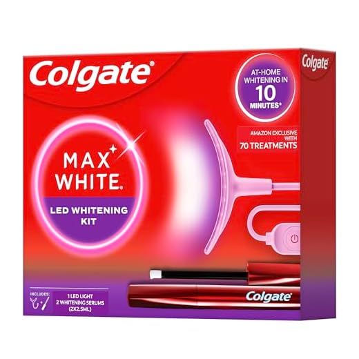 Colgate Max White Kit de blanqueamiento dental con LED - Revierte hasta 20 años de manchas* - Pack 2 sueros blanqueadores de dientes con nuevo aplicador de precisión