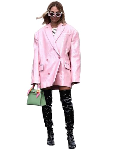 Robe veste à paillettes haut de gamme chic double boutonnage