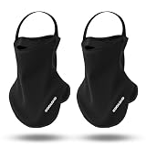 Odoland 2 Pack Ski Mask with Breathable Hole for Men Women, Balaclava Face Neck Covers, Windproof Thermal Mask UV Protector for Riding Snowboard, Black*2