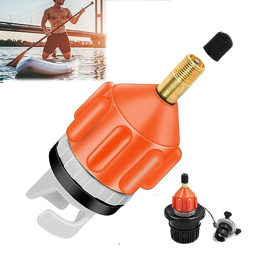 KAYEF Adaptador Válvula para Kayak, Inflable Paddle Surf Sup, Barco, Canoa, Paddleboard - Naranja
