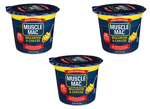 Muscle Mac High Protein Macaroni & Cheese Microwave Cup, 3 Cups #TOP27