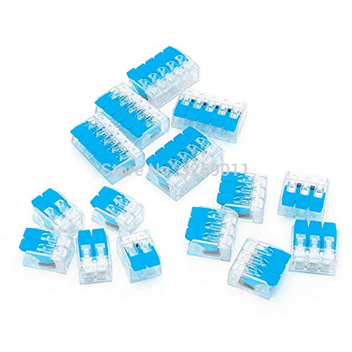 Gimax 200PCS Quickly Wire Connector PCT-415 412 413 LED splice Compact Splicing Universal Splitter Terminal Cable Assortment kit - (Color: Orange)