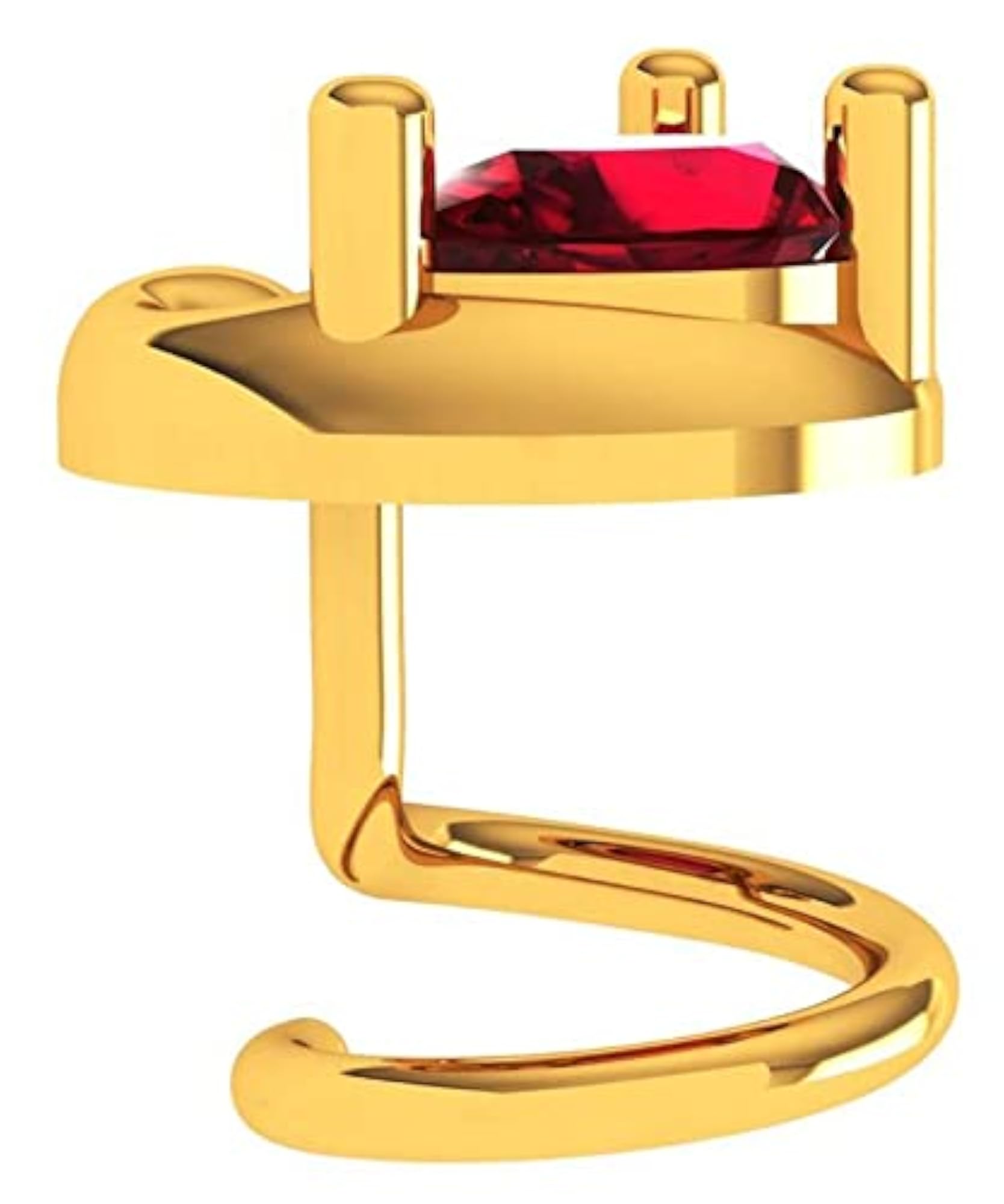 Women's 14kt BIS Hallmarked Yellow Gold Nosepin, 0.387 Gram