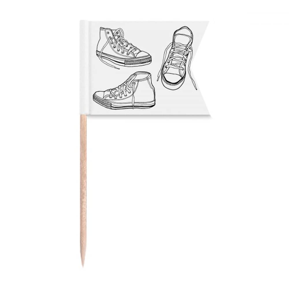 Chaussures gâteau de fête : cadeau original en toile blanche peinte
