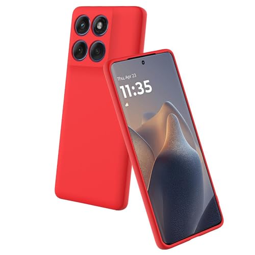 Image of Back Cover Compatible with Motorola Moto Edge 70 Fusion 5G | Full Camera Protection | Premium Liquid Silicon Case | Flexible Bumper Case for Motorola Moto Edge 70 Fusion 5G (Red)