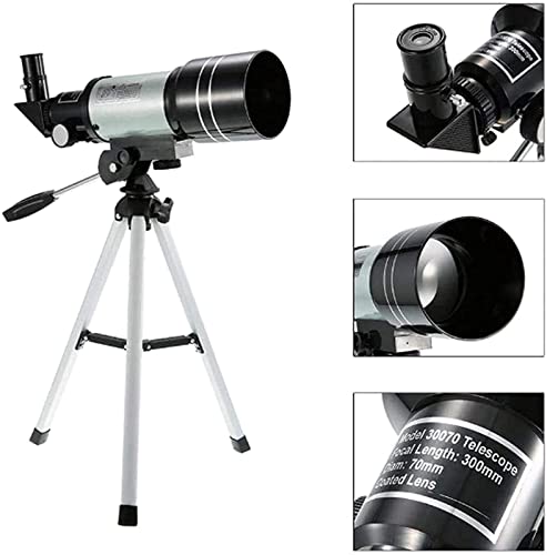 Telescopio astronómico refractor con trípode aluminio miniatura 2