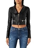 Pinko Pinko Damen Jacke Lederjacke, Z99_Schwarz Limousine, 44