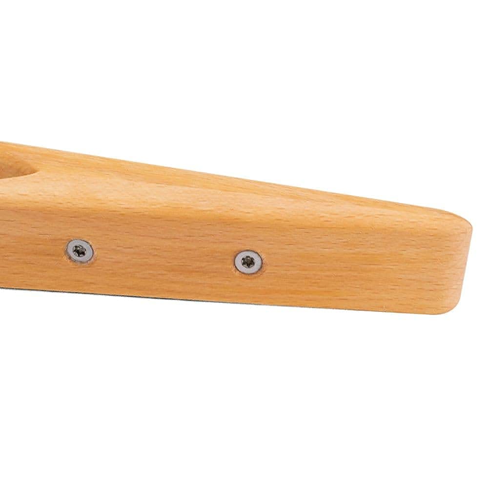 Zetzsche Grillzange 60 cm XXL mit Namen oder Wunschtext graviert inkl. Geschenkverpackung, Design Holzzange Greta, Buchenholz, perfekt zum Grillen, Raclette oder Küche