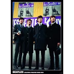 artificial BEATLES POSTER PORTRAIT BANDE PARIS L’OLYMPIA THÉATRE 1964 - Les Beatles, Paul McCartney, John Lennon, RIngo Starr, George Harrison