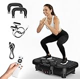 Vibrationsplatte, 2025 Verbesserte Vibrationsplatte mit Zwei Motoren für Gewichtsreduktion, Ganzkörpertraining, Muskelaufbau – Massagegerät, 1–180 Einstellungen, 150 kg Belastbarkeit für das Training