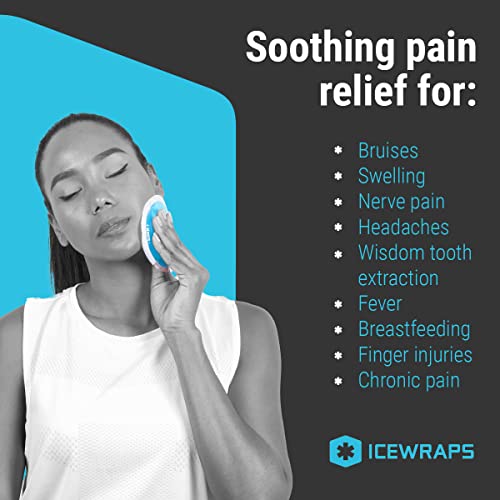 ICEWRAPS Round Hot and Cold Gel Ice Packs Reusable with Cloth Backing | Reusable Gel Ice Packs for Injuries | Hot Cold Compress for Toothache, Face and Breast and Surgery Pain Relief | Pack of 5 - Image 4