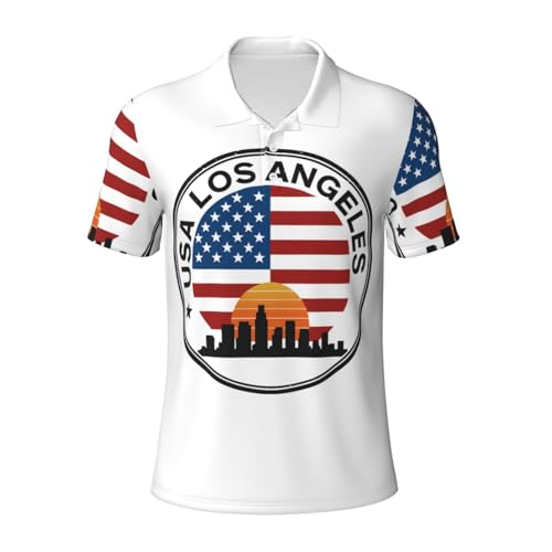 Vêtements décontractés avec polo à manches courtes USA Los Angeles
