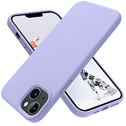 Coque iPhone 14 Plus silicone OTOFLY antichoc et fine pour une protection quotidienne violet clair