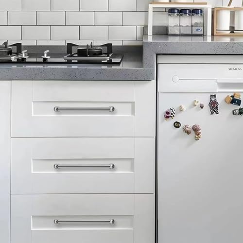 ZAUYX 2 Pack 10 Inch Hole Center Brushed Nickel Cabinet pulls 100% Solid Heavy Duty Dresser Pulls Cabinet Drawer Pulls for Kitchen Cupboard Hardware by ZAUYX - Used condition - Image 5