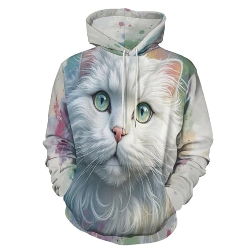 Sweat à capuche chat à poils longs idéal pour vos moments de détente