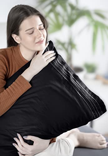 Utopia Bedding Queen Sheet Set – Soft Microfiber 4 Piece Luxury Bed Sheets With Deep Pockets - Embroidered Pillow Cases - Side Storage Pocket Fitted Sheet - Flat Sheet (Black) #TOP7