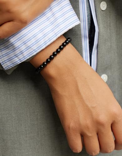 Handmade Natural Stone Beaded Stretch Bracelets,Healing Crystals Protection Bracelet,Spiritual Jewelry Gifts for Women & Men,Replacement Beads Included2