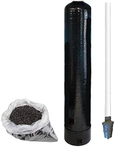 Replacement Water Filter Tank + Pre-loaded Catalytic Carbon and Riser Tube 10" x 54" 1.5 cuft NO VALVE