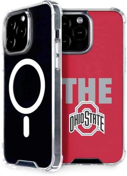 Skinit Phone Case Compatible with MagSafe iPhone 14 Pro Max - Officially Licensed Ohio State University OSU Buckeyes Flag Design