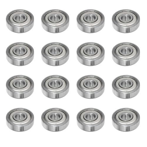 20 Stück 625zz Kugellager 5 mm x 16 mm x 5 mm, Doppelt Geschützte Rillenkugellager für DIY, Drehbänke, Motoren, 3D-Drucker, Fräsmaschinen, Verschiedene Mechanische Geräte (625zz5*16 * 5mm)
