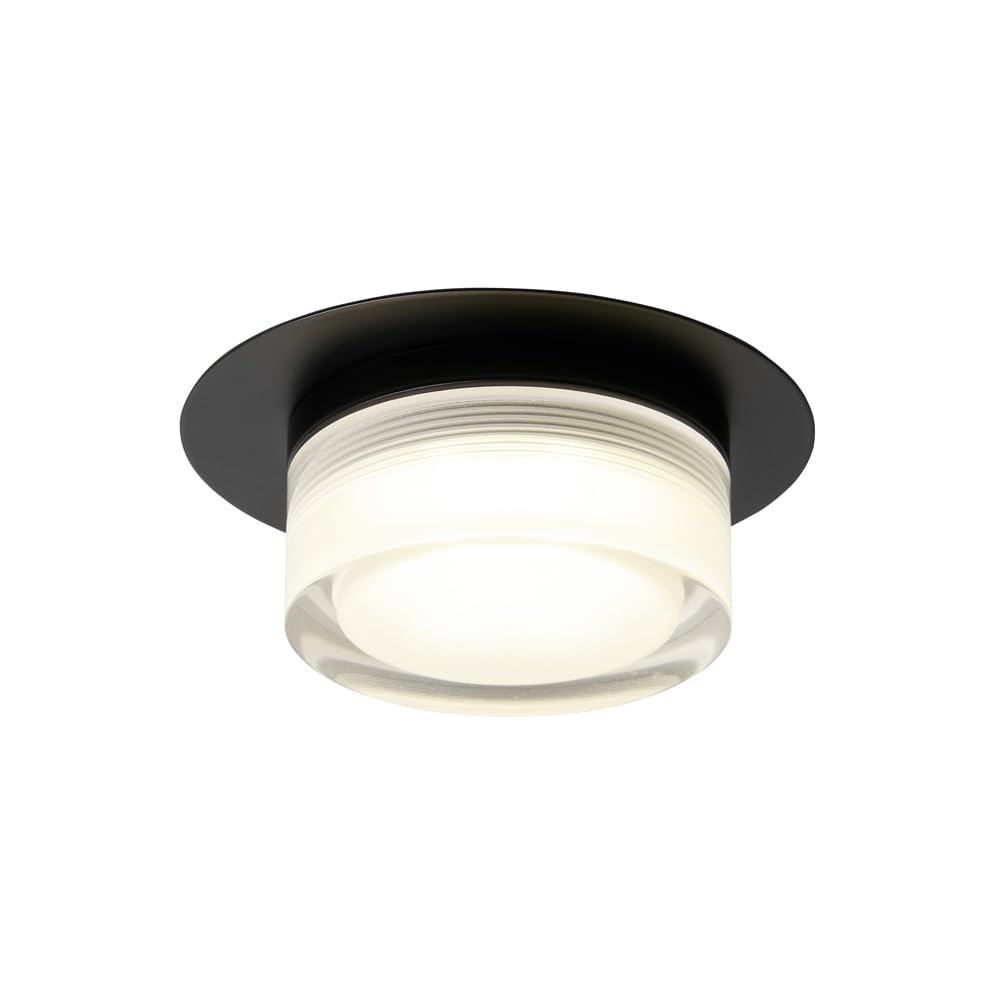 LITECRAFT Bolton Bathroom IP44 Rated LED Ceiling Light - Matte Black (1 Light, Ceiling Light)