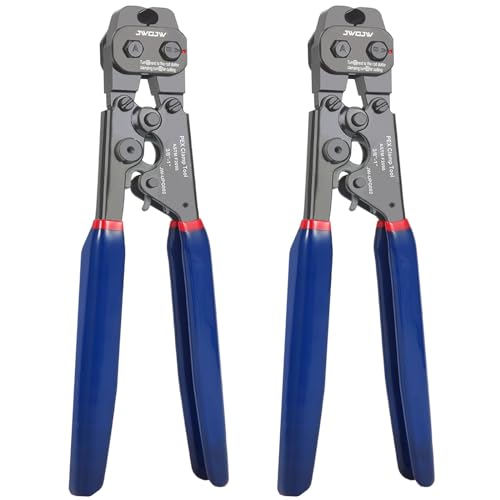 JWGJW PEX Clamp Tool Kit Contain 2pcs Pex Clamp Cinch & Remove Tool Blue,for 3/8 to 1-Inch Stainless Steel Clamps,Pex Cinch Tool,Pex Pipe Clamp Tool