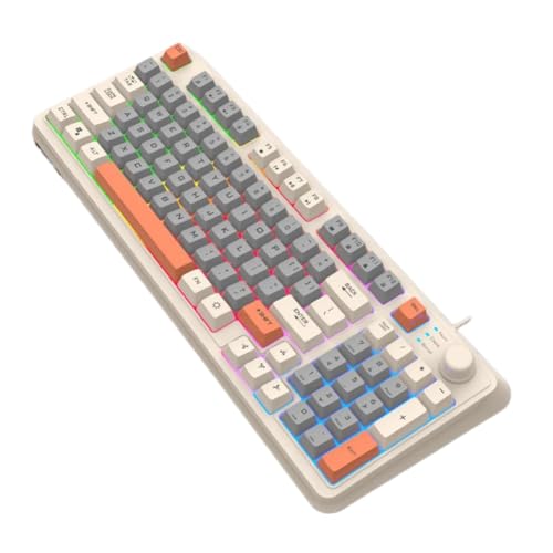 Clavier de jeu lumineux filaire USB avec bouton de volume pour PC portable jaune abeille
