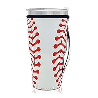 AJLTPA Neoprene Insulated Cup Sleeves With Handle - Fits 20oz Tumblers & Large Iced Coffee Cups (2 Pack)
