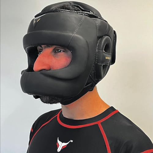 Mytra Fusion Boxing Headgear MMA Kickboxing Grappling Taekwondo Karate Training Head Gear, One Size Fits to All