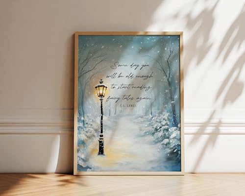 Narnia Lamppost Print with Quote