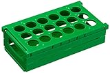 MoonLab Rack für Zentrifugenröhrchen, Faltbar, Grün, 18 Plätze, 50ml Kapazität