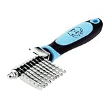 Pet Dematting Tool Mat Comb Rake Grooming Tools for Long or Matted Hair and Undercoat for Dogs and Cats