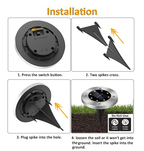 Kaq - Upgraded Solar Ground Lights, Super Bright Outdoor Garden In-Ground Lights, Waterproof Solar Garden Lights, Landscape Lights For Yard, Pathway, Lawn, Patio, Deck, Walkway (Cool White 8Pk) #TOP5
