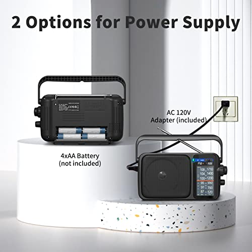 image for YOWGULF AM FM Radio with Best Reception,Bluetooth Portable AM FM Trans